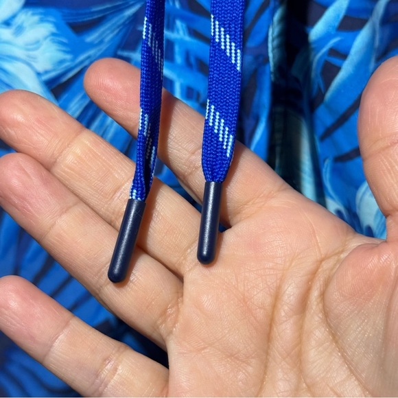 🌻 Land’s End Swim Trunks Mens size XL Blue Tropical Palm Print Pockets Active - Picture 4 of 11